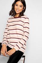 Boohoo Stripe Long Sleeve Ringer T-shirt