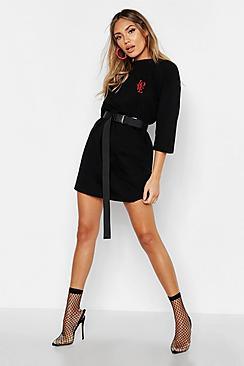 Boohoo Neon High Neck Cut Out Midi Dress