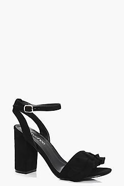 Boohoo Erin Frill Detail Block Heels