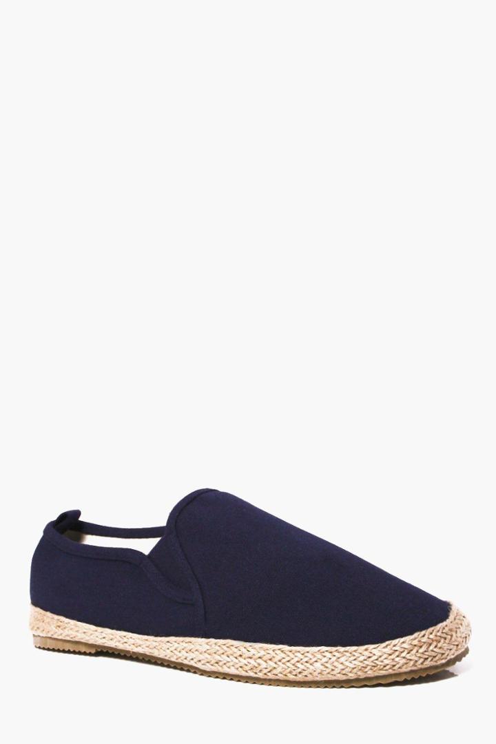 Boohoo Canvas Espadrille Navy
