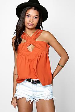 Boohoo Ria Strappy Lattice Cami