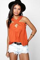Boohoo Ria Strappy Lattice Cami