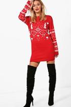 Boohoo Sarah Christmas Jumper Dress