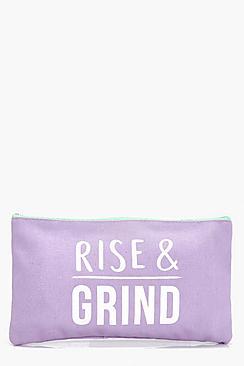 Boohoo Rise And Grind Makeup Bag