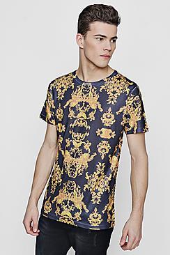 Boohoo Baroque All Over Print T-shirt