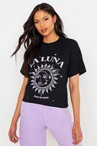 Boohoo Tall Sun And Moon La Luna Slogan T-shirt