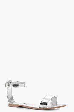 Boohoo Eleanor Two Part Leather Sandals