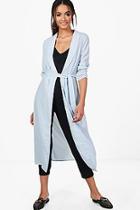 Boohoo Kate Belted Shawl Collar Duster