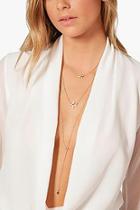 Boohoo Kate Layered Star Plunge Necklace