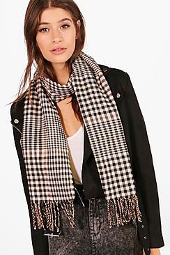 Boohoo Jen Multi Check Woven Scarf