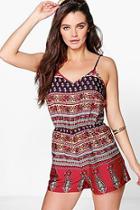 Boohoo Maria Boho Paisley Playsuit