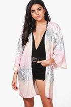 Boohoo Louise Sequin Kimono