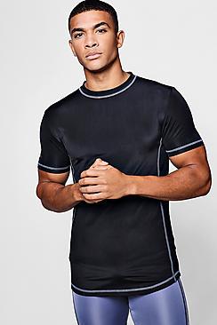 Boohoo Active Gym Short Sleeve Compression Top