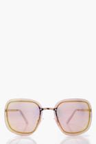 Boohoo Alicia Pastel Ombre Oversized Sunglasses Pink