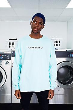 Boohoo Man Care Label Back Print Oversized T-shirt
