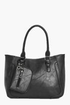 Boohoo Felicity Purse Detail Day Bag Black