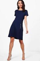 Boohoo Amanda Zip Detail Tailored Dress