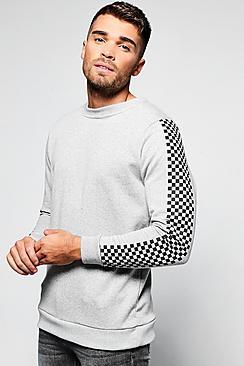 Boohoo Racer Check Sweater