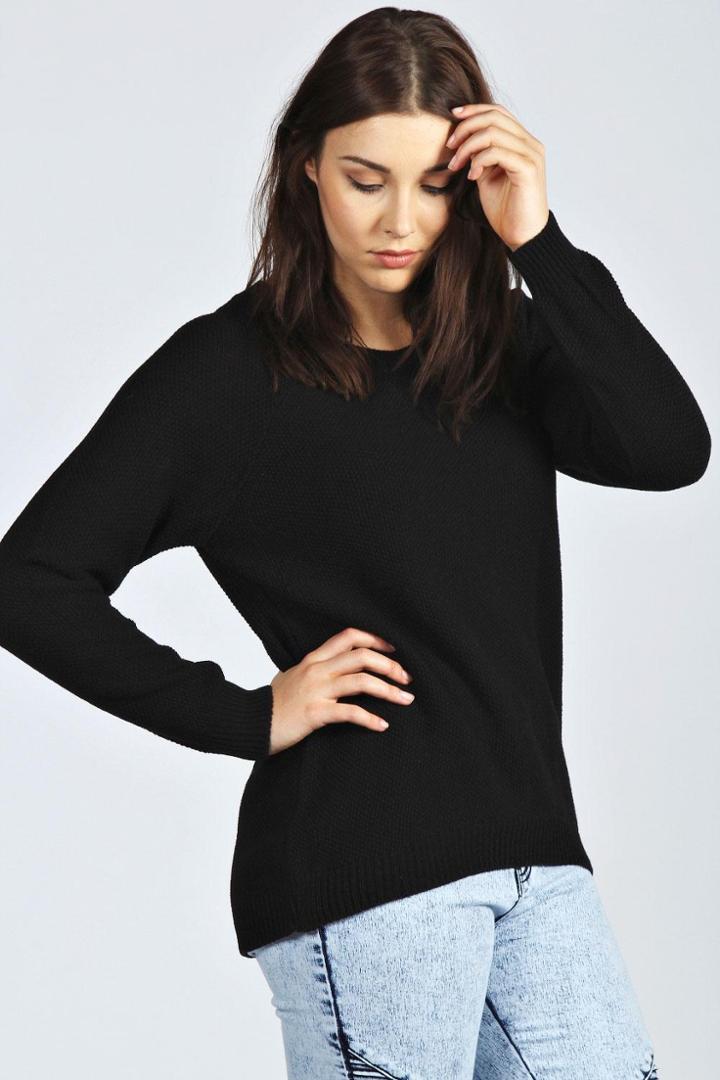 Boohoo Jessie Oversized Jumper - Black