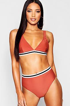 Boohoo Mix & Match Elastic Trim Top