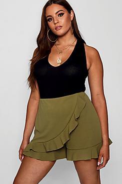 Boohoo Plus Frill Hem Skort