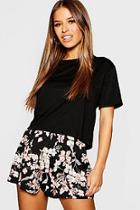 Boohoo Petite Basic Jersey Cropped Pj T-shirt