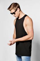 Boohoo Tank Top With Racer Back Black