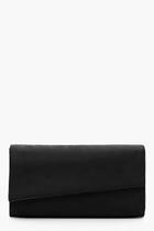 Boohoo Katy Asymetric Suedette Clutch With Chain