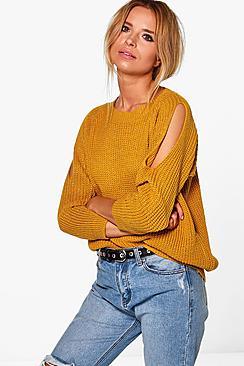 Boohoo Caitlin Cold Shoulder Jumper