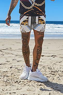 Boohoo Baroque Printed Drawstring Short