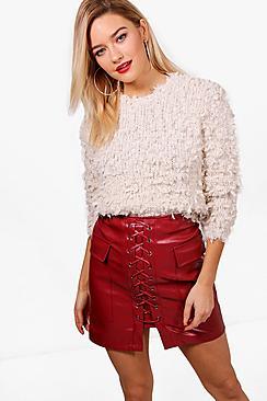 Boohoo Adriana Fluffy Popcorn Yarn Jumper