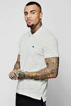 Boohoo Short Sleeve Pique Polo With Chest Embroidery