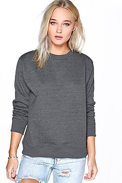 Boohoo Louise Crew Neck Sweat Shirt