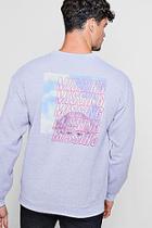 Boohoo Heavenly Records Back Print Sweater