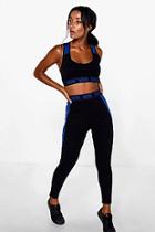 Boohoo Isla Fit Work Slogan Band Running Leggings