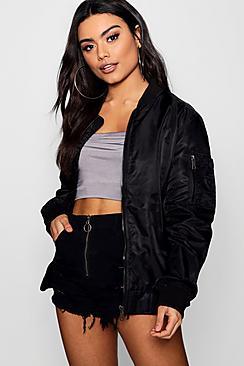 Boohoo Ella Oversized Bomber Jacket