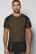 Boohoo Skater Scoop T Shirt With Colour And Zips