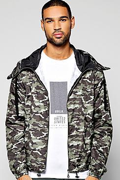 Boohoo Camo Hooded Bomber