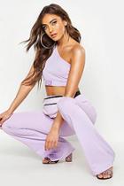 Boohoo High Waisted Flare Trousers