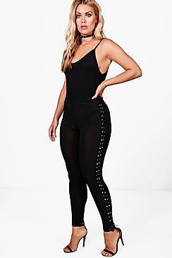 Boohoo Plus Frankie Eyelet Detail Legging