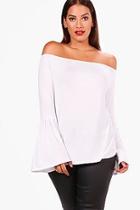 Boohoo Plus Kirsten Off The Shoulder Tunic Top