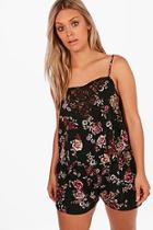 Boohoo Plus Naomi Floral Cami And Shorts Pj Set