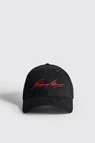 Red Embroidery Boohoo Man Cap