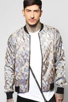 Boohoo Highshine Camo Bomber Jacket Sage