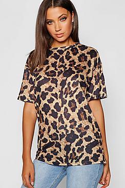 Boohoo Tall Leopard Print T-shirt