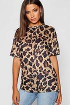 Boohoo Tall Leopard Print T-shirt