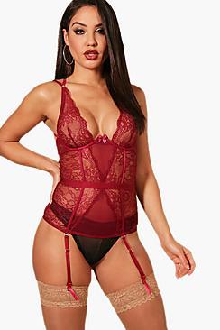 Boohoo Lexi Criss Cross Suspender Corset