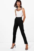Boohoo Alia Mesh Insert Cut Side Skinny Leg Jumpsuit