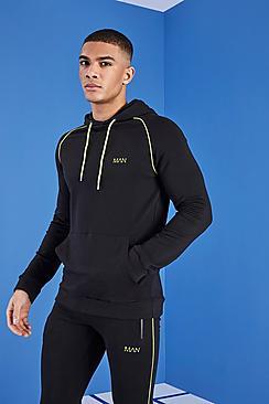 Boohoo Man Gym Hoodie With Overhead Hood
