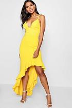 Boohoo Boutique Strappy Frill Detail Maxi Dress